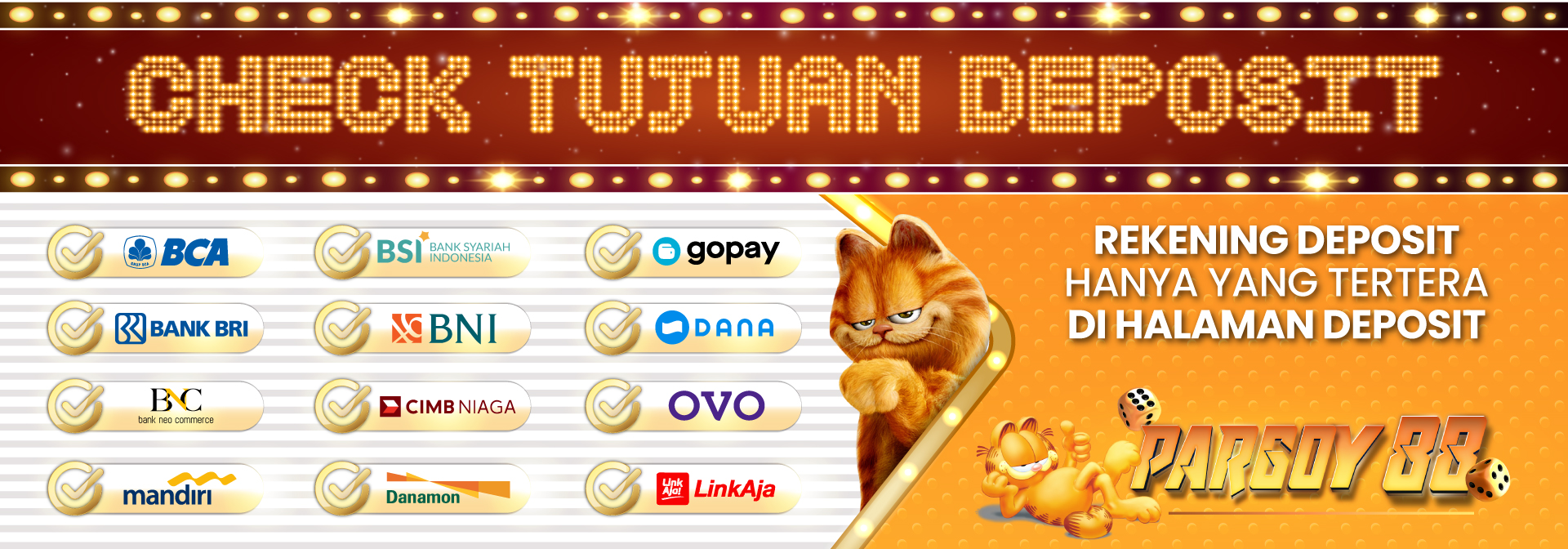 CEK TUJUAN DEPO!